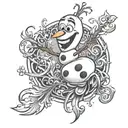 Olaf frozen tattoo design idea