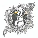 Olaf frozen tattoo design idea