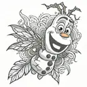 Olaf frozen tattoo design idea