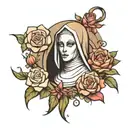 nun tattoo design idea