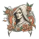 nun tattoo design idea