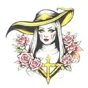 nun tattoo design idea
