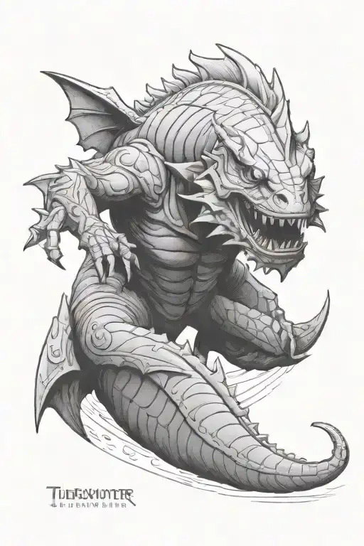 Tidehunter with daedalus tattoo design idea