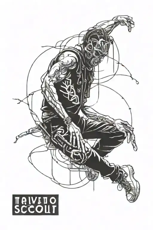 Travis Scott themed tattoo tattoo design idea