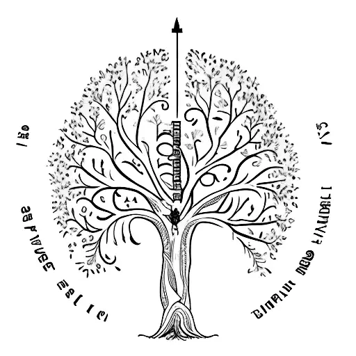 tree of life with the names: gonzalo, manuel, elsa tattoo design idea