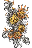 Fire,, tattoo design idea