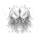 twin flame relationship  tattoo design idea