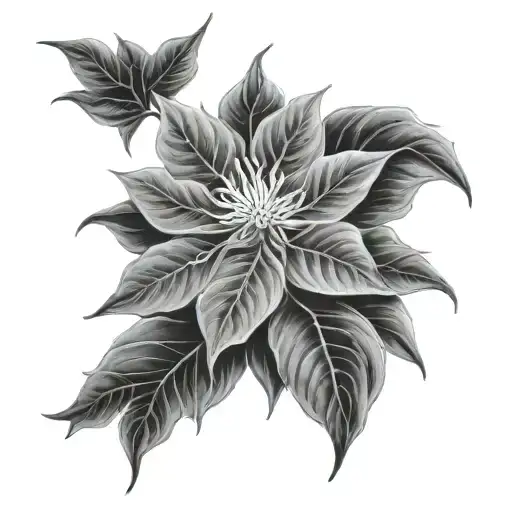 poinsettias tattoo design idea