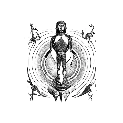 tarot card the fool  tattoo design idea