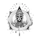 tarot card the fool  tattoo design idea