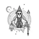 tarot card the fool  tattoo design idea