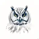 owl with tree pathway tattoo design idea