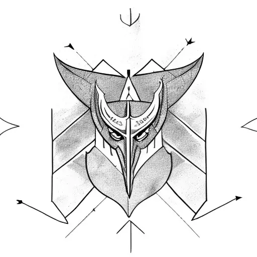 arrow with dragon tattoo design idea