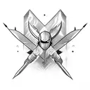 arrow with dragon tattoo design idea