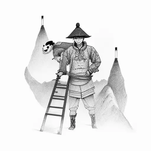 Chinese farmer story where he says "We'll See" tattoo design idea