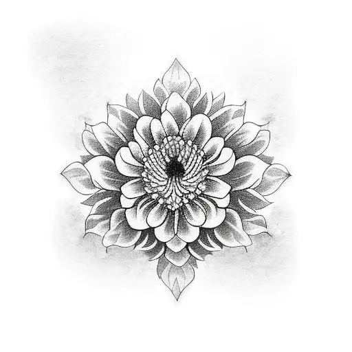 Chrysanthemum tattoo design idea