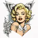 Marilyn Monroe tattoo design idea