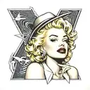 Marilyn Monroe tattoo design idea