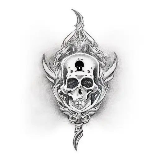 death themis figure tattoo design idea