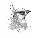 nightingale  tattoo design idea