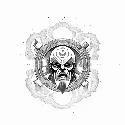 Greek titan "Atlas" holding planet eath on his shoulders. On earth there is a empty death list. tattoo design idea