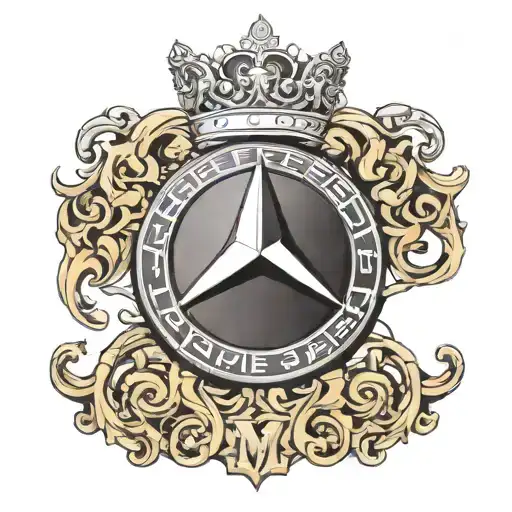 Mercedes emblem tattoo design idea