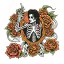michael jackson skeleton tattoo design idea