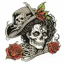 michael jackson skeleton tattoo design idea
