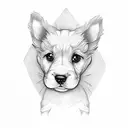 puppy hand with s in it tattoo design idea