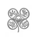 Four-leaf clover tattoo design idea