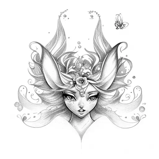 fada winx flora tattoo design idea