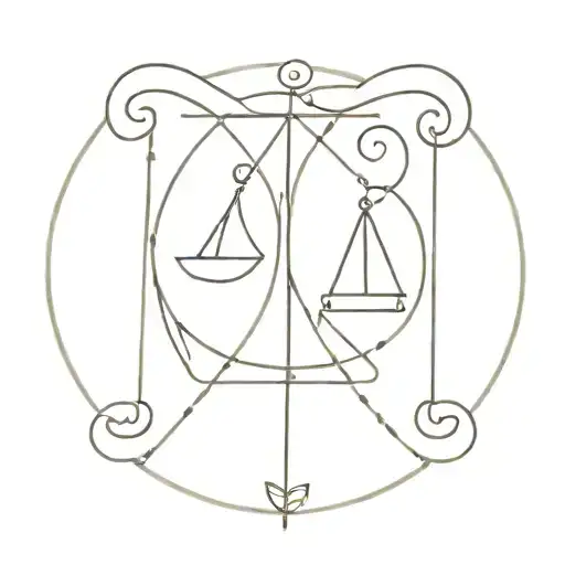 Libra and pisces tattoo design idea
