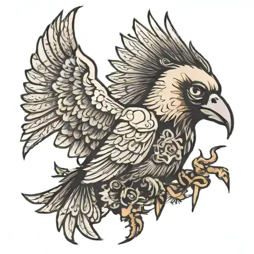 kanye west vultures tattoo design idea