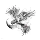 phoenix rising from the ashes  tattoo design idea