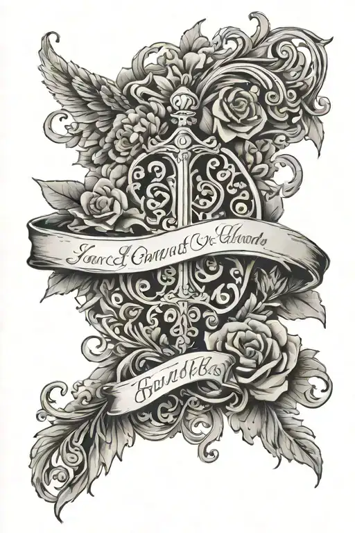 biblical verse tattoo design idea