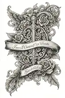 biblical verse tattoo design idea