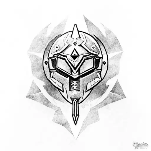 zelda majoras mask master sword tattoo design idea