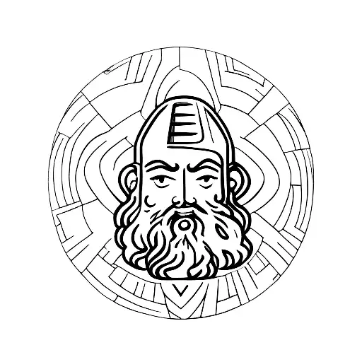 greek god atlas holding a disco ball tattoo design idea