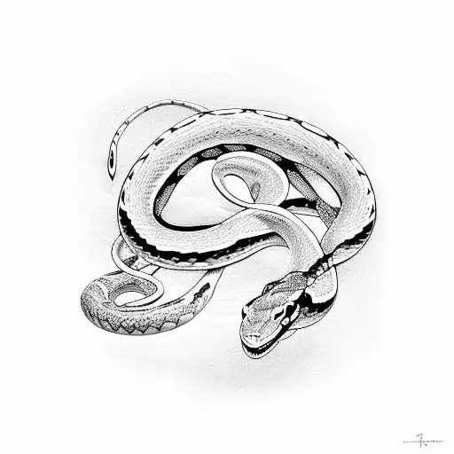 two snakes; infinity symbol; one is white and the other black tattoo design idea