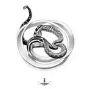 two snakes doing the infinity symbol, one is white and the other black tattoo design idea