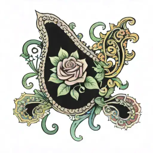 braylen Bennett paisley filigree St tattoo design idea