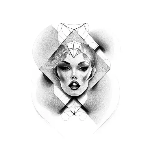 nude, pin up tattoo design idea