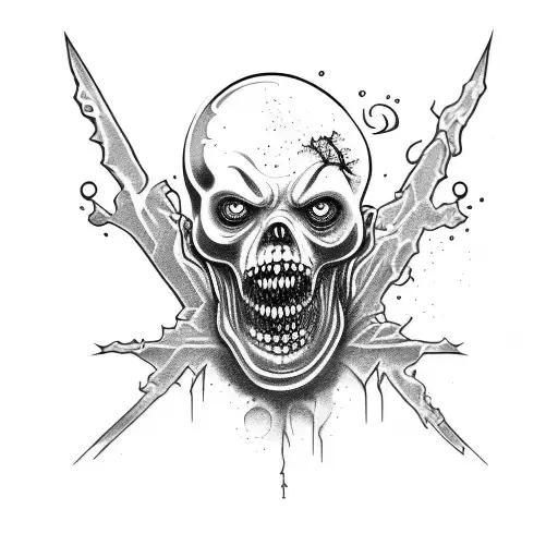 zombie tattoo design idea