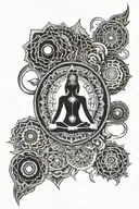Chakra symbols forming tattoo design idea