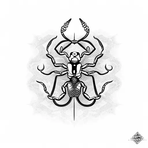 scorpion with snakes tattoo design idea
