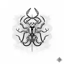 scorpion with snakes tattoo design idea