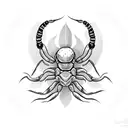 scorpion with snakes tattoo design idea