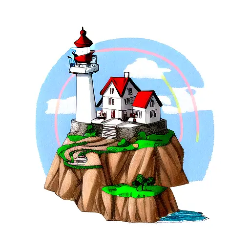 Lighthouse By The Bay, Digital Arts by Jack Cash Jr | Artmajeur