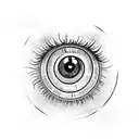 eye in square tattoo design idea