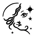 moon child tattoo design idea